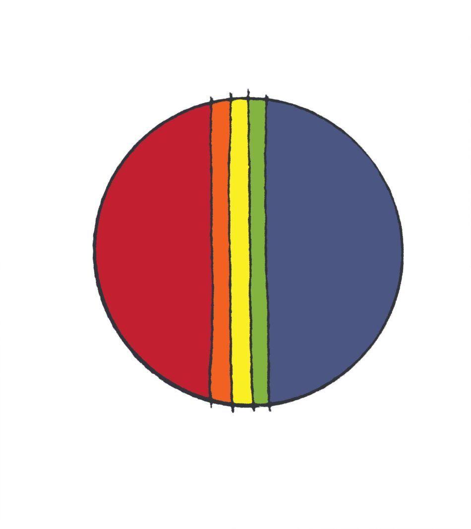 Red-Orange Purple Green Blue Circle Logo - ART EVERY DAY NUMBER 400 / COLOUR CIRCLE / RED ORANGE 16 100 is