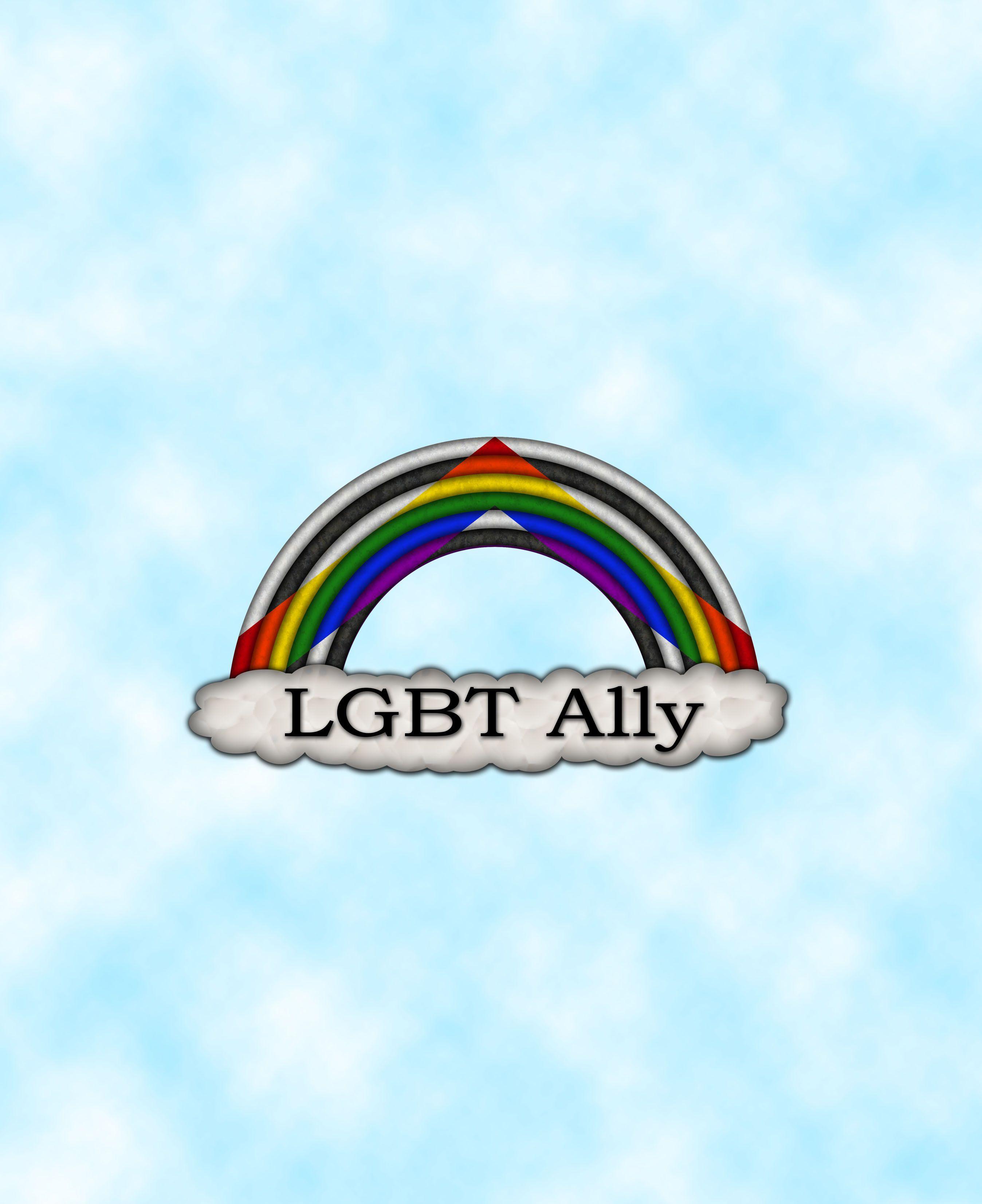 Red-Orange Purple Green Blue Circle Logo - LGBT Ally Pride Rainbow Rainbow shaped LGBT Ally pride flag. Red ...