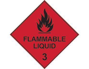3 Diamond Logo - Flammable liquids sign - dangerous goods diamonds