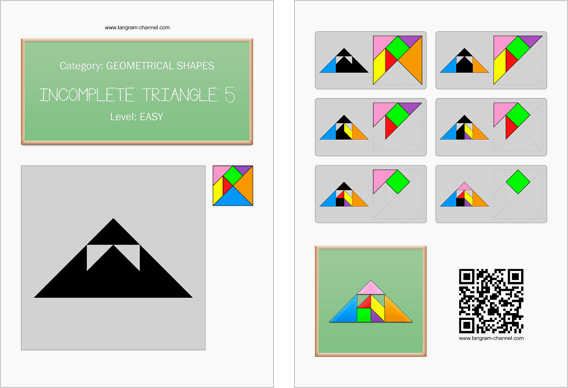 Incomplete Triangle Logo - Tangram Incomplete triangle 5 - Printable tangram worksheet #226 ...