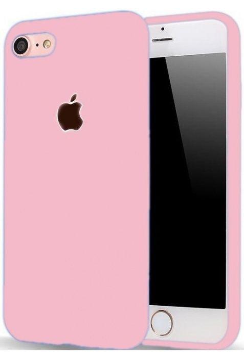 Pink Apple Logo - iPhone 5/5S/SE Candy With Apple Logo Cut Pink Soft Silicone Mobile ...