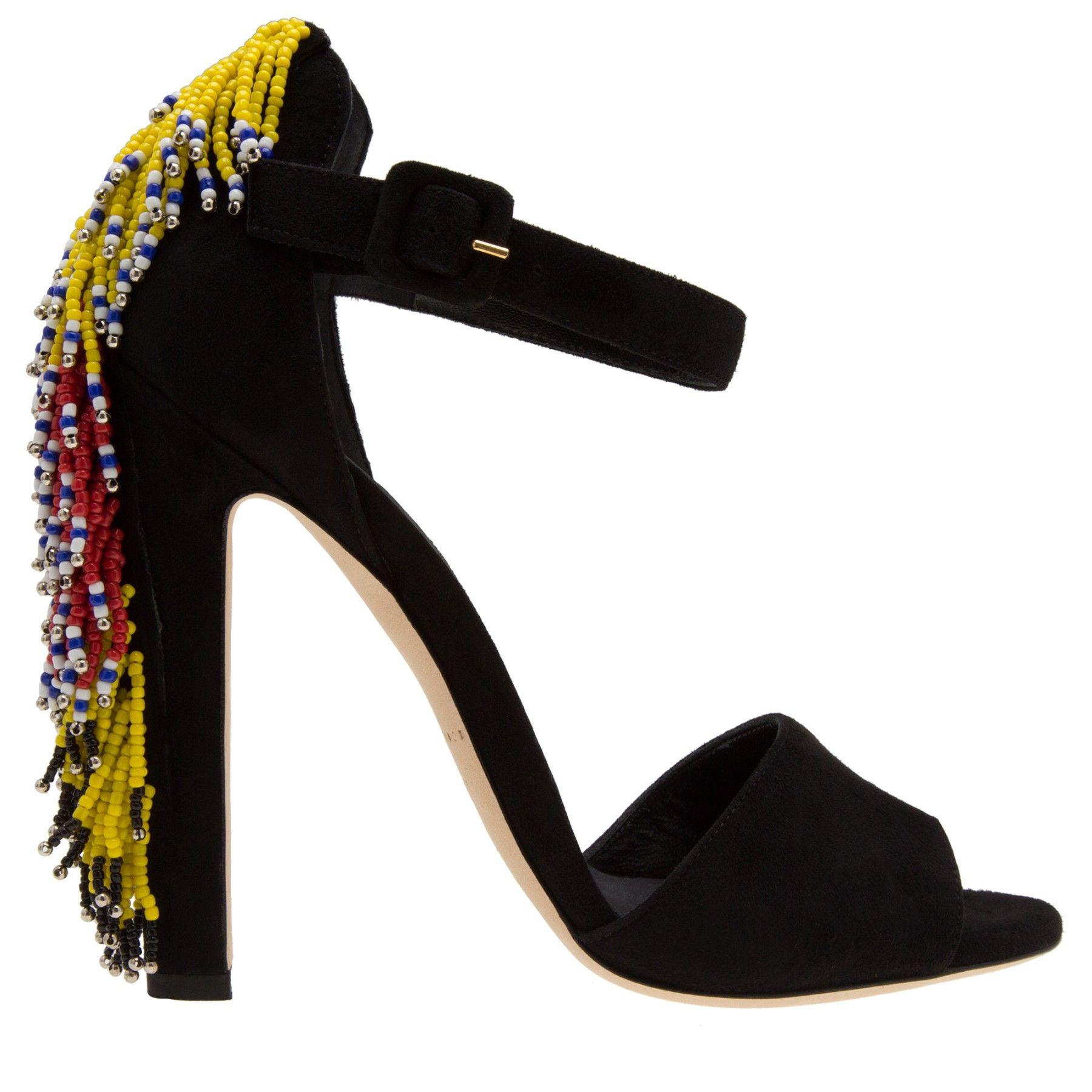 Brian Atwood Logo - Brian Atwood Irene beaded suede sandals for Women