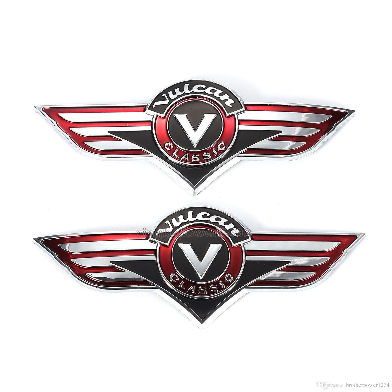 Motorcycle Tank Logo - Motorcycle Petrol Tank Left / Right Badge Emblem Decal Stickers For  Kawasaki Vulcan Classic