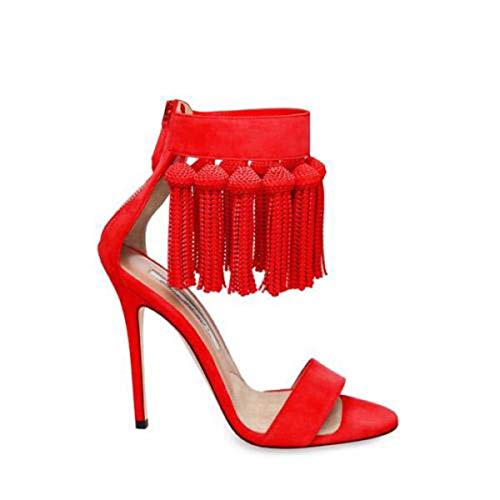Brian Atwood Logo - Amazon.com | Brian Atwood Pepper Red Kid Suede Ankle Strap Sandals ...