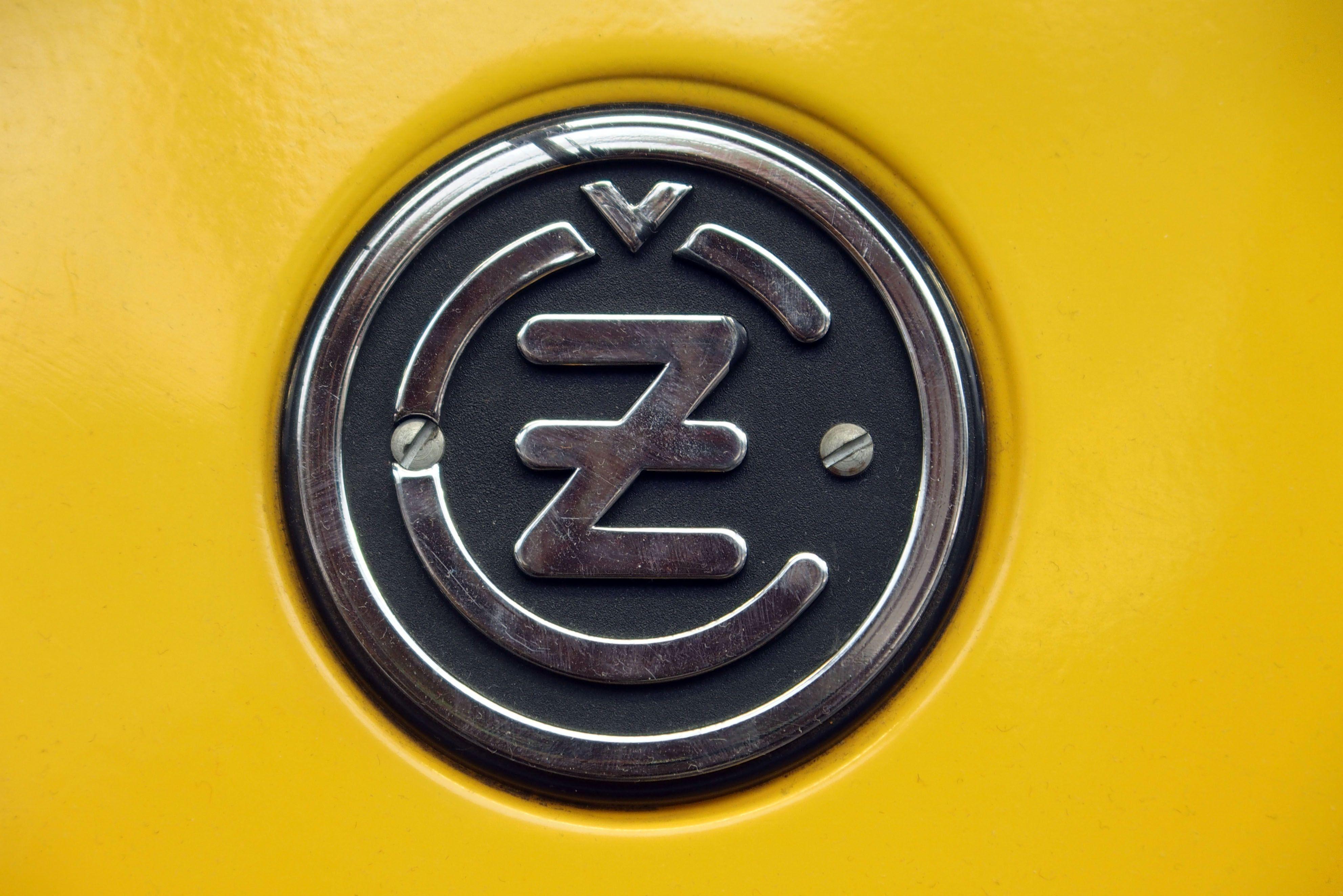 Motorcycle Tank Logo - CZ logo on motorcycle