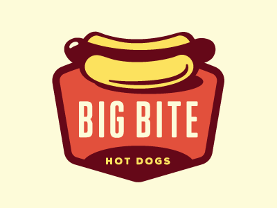 Red Hot Dog Logo - Big Bite Hot Dogs Logo