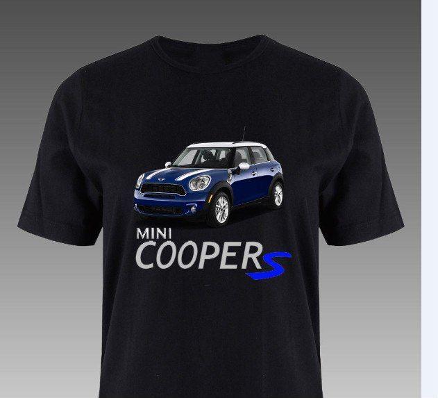 New Mini Cooper Logo - New Mini Cooper Blue car logo Black T Shirt M L XL 3XL Cotton Brand ...