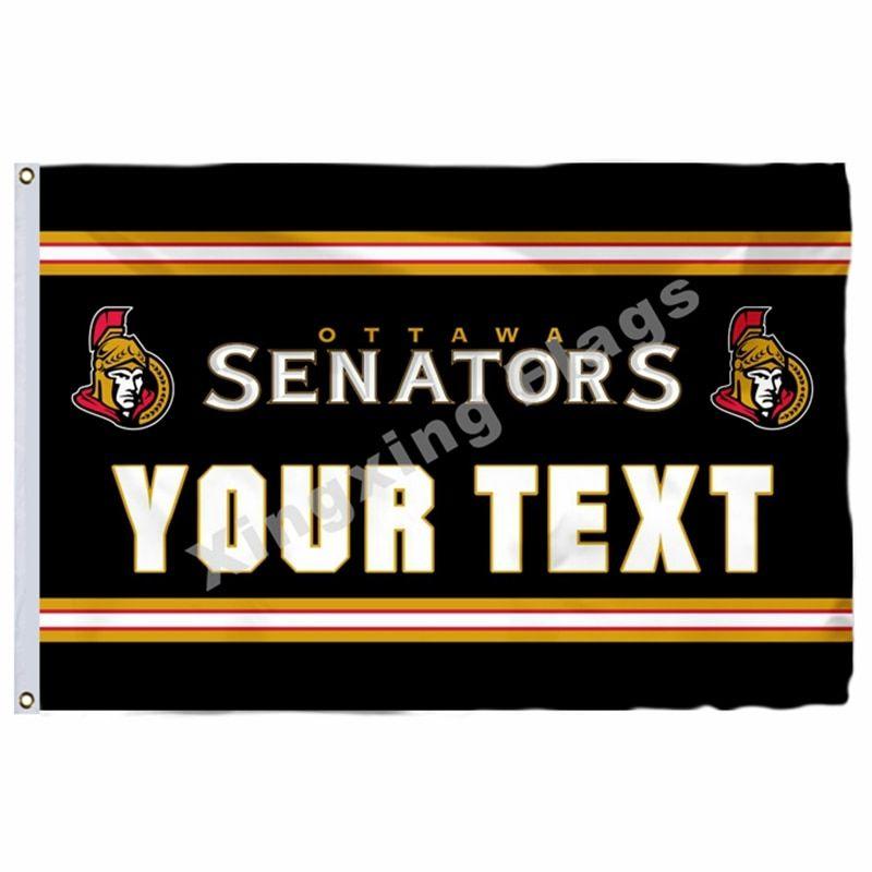 Custom Hockey Logo - Ottawa Senators Your Text Custom Hockey Flag Logo NHL Banners