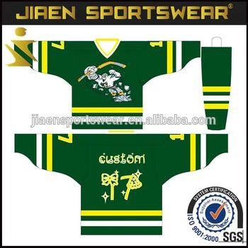 Custom Hockey Logo - Breathable Hockey Jersey Fashion Custom Neon Green Hockey Jersey