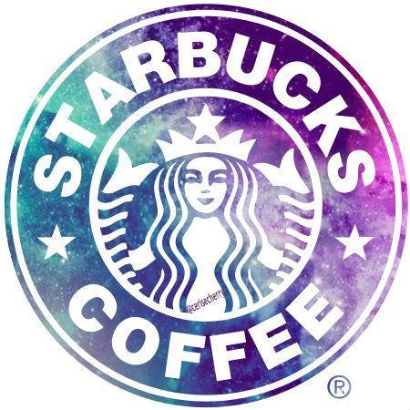 Galaxy Starbucks Logo - Group of: Love Starbucks 100% white girl at heart | We Heart It ...