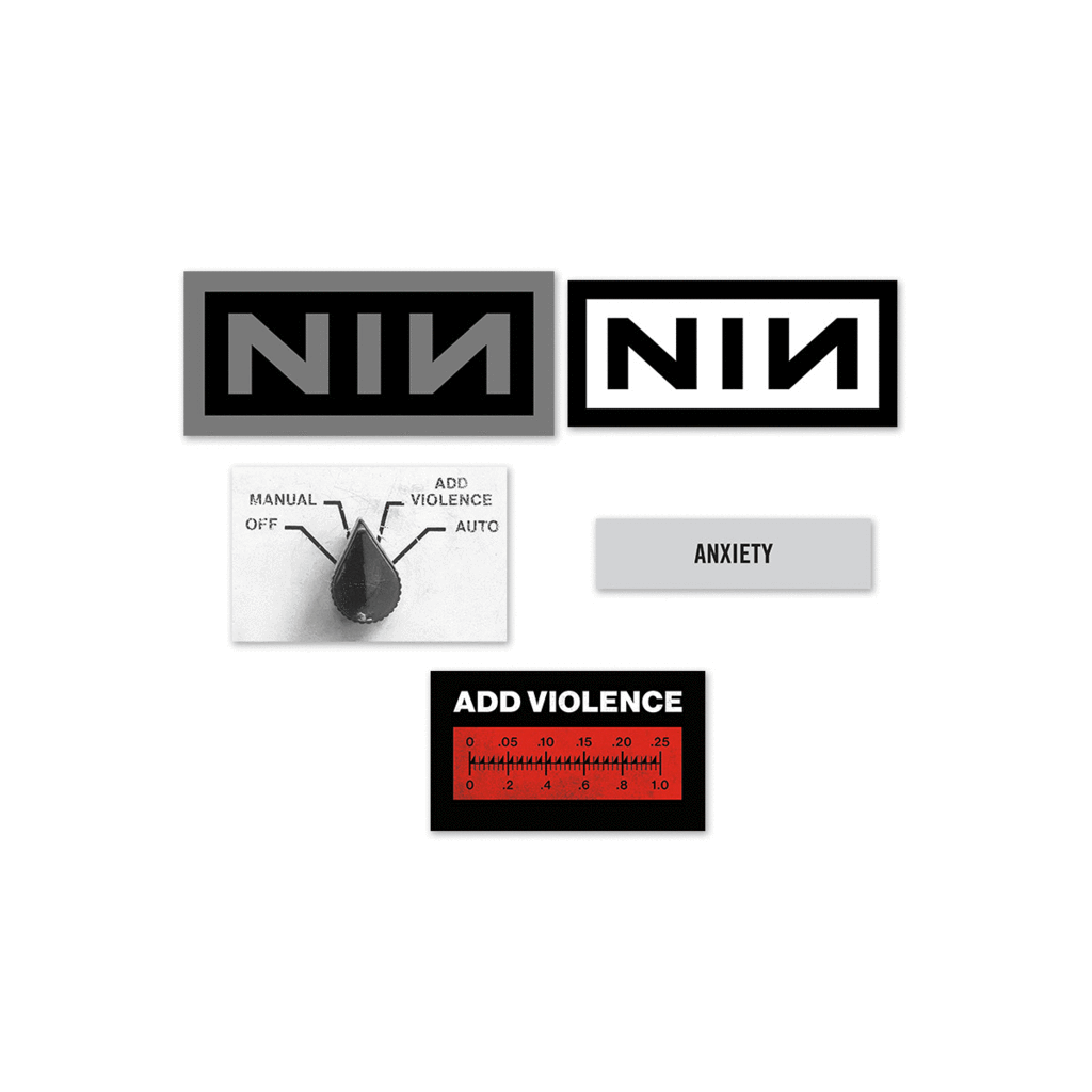 Nine Inch Nails Logo - Nine Inch Nails Violence Sticker Pack