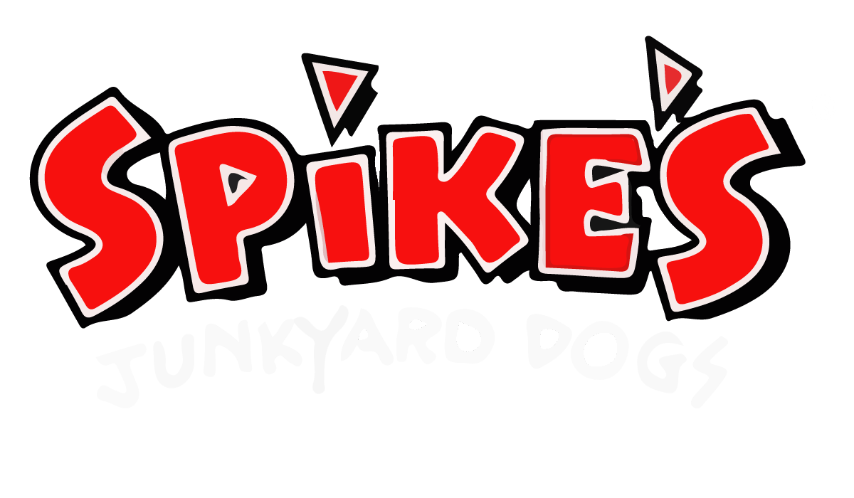 Red Hot Dog Logo - World's Best Hot Dog Restaurant. Spike's Junkyard Dogs CT, MA
