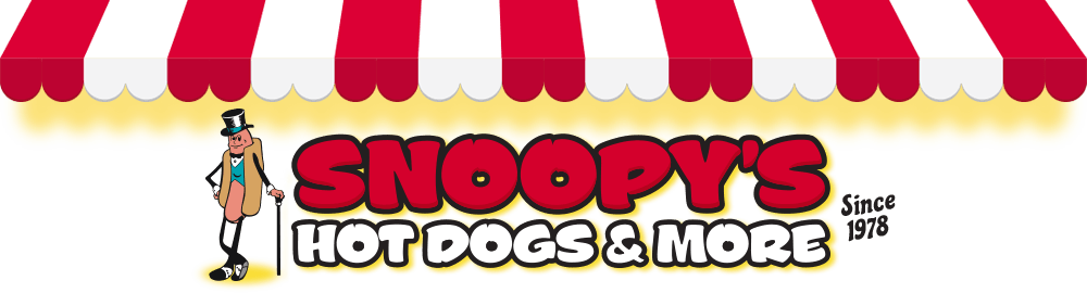 Red Hot Dog Logo - Snoopy's Famous Hot Dogs