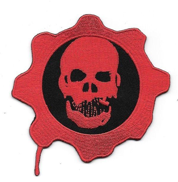 Gears of War Logo - Gears of War Game Skull and Cog Logo Embroidered Patch | Starbase ...