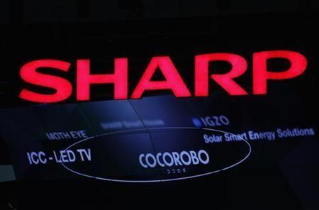 Sharp Electronics Logo - Logo of Sharp Corp is pictured at CEATEC JAPAN 2012 electronics show ...