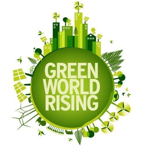 Green World Logo - Green World Rising