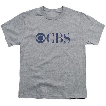 Small CBS Logo - Trevco Cbs Logo - Short Sleeve Youth 18-1 Tee - Athletic Heather, ...