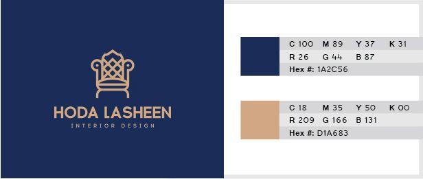 Blue Colored Brand Logo - Blue Gold 2 Color Combination For Logo Design 02. Design Tools