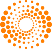 Orange Dots in a Circle Logo - Dots logos