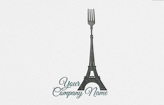 French Bistro Logo - French Restaurant Logo Design with Eiffel Tower and Fork • French ...