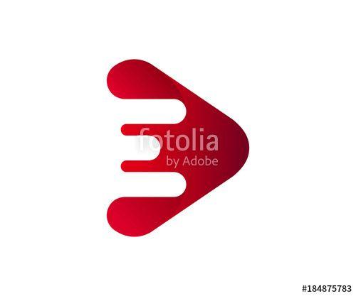 Red Letter E Logo - Letter E creative logo design
