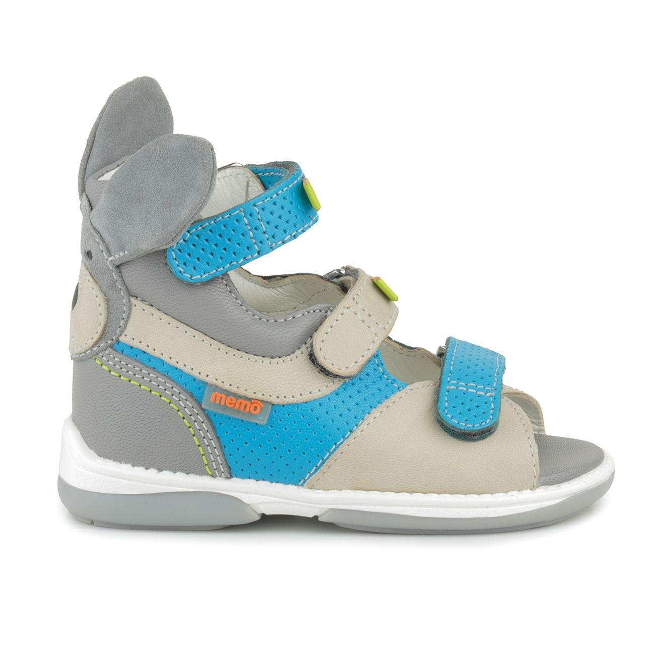 Shoes with Kangaroo Logo - Memo Shoes. Memo Kangaroo 3CH Gray Blue Sandals