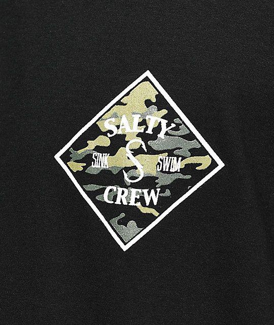 Salty Crew Logo - Salty Crew Tippet Black & Camo T-Shirt | Zumiez