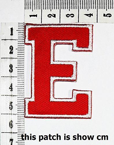 Red Letter E as Logo - Red Letter E Patch Logo Sew On Patch Clothes Bag T Shirt Jeans Biker