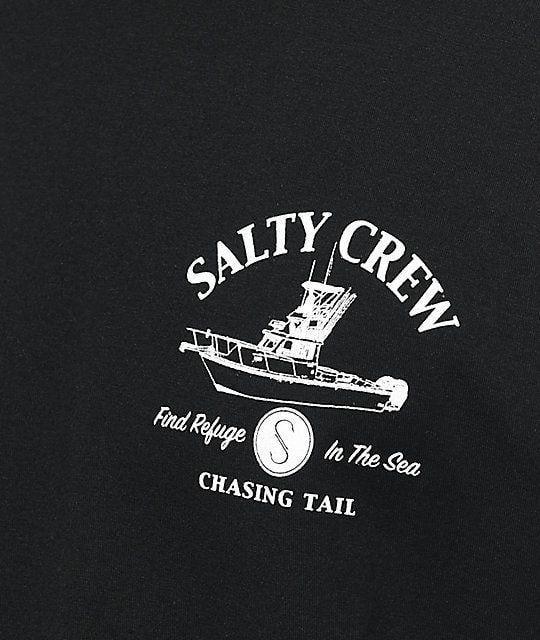 Salty Crew Logo - Salty Crew Pinnacle Boat Black T-Shirt | Zumiez