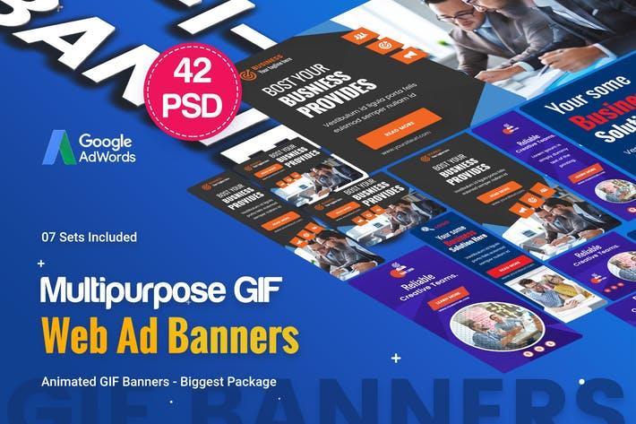 Web Ad Logo - Animated GIF Multipurpose Banner Ad PSD by iDoodle on Envato