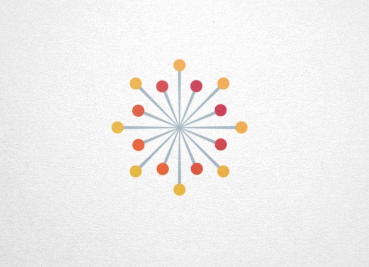 Orange Dots Logo - connected dots logo, editorial company. Connection