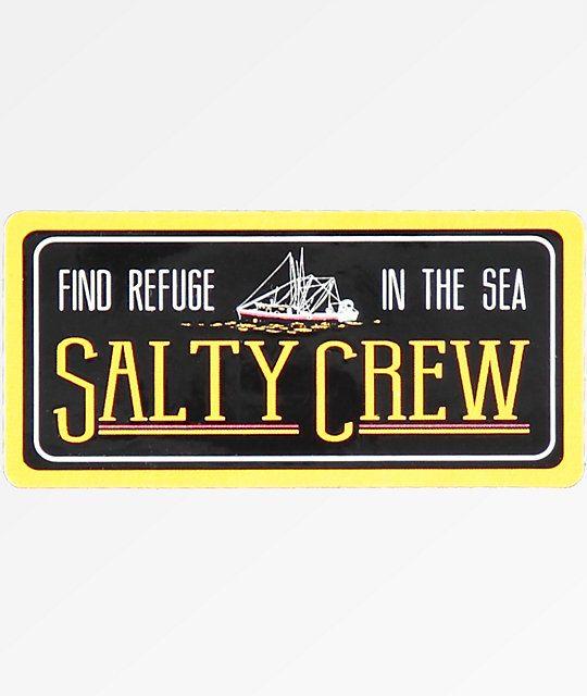 Salty Crew Logo - Salty Crew Trawler Black Sticker | Zumiez