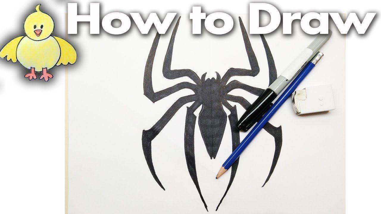 Easy Spider Logo - How to Draw the Spiderman Logo - Drawing Tutorial - Step by Step ...