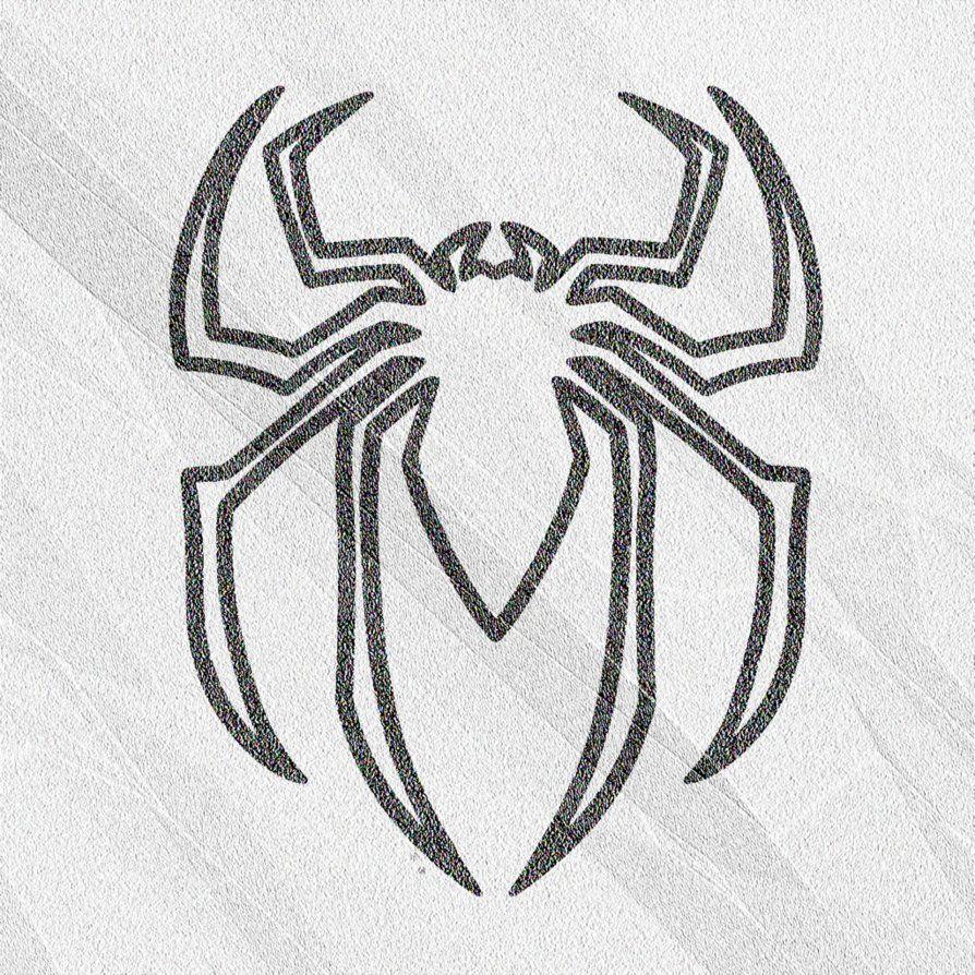 Easy Spider Logo - How to draw spiderman Logos
