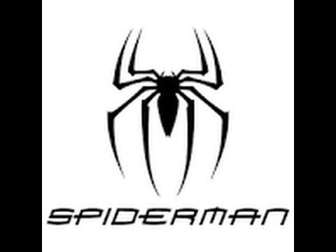 Easy Spider Logo - how to draw a spiderman logo - YouTube