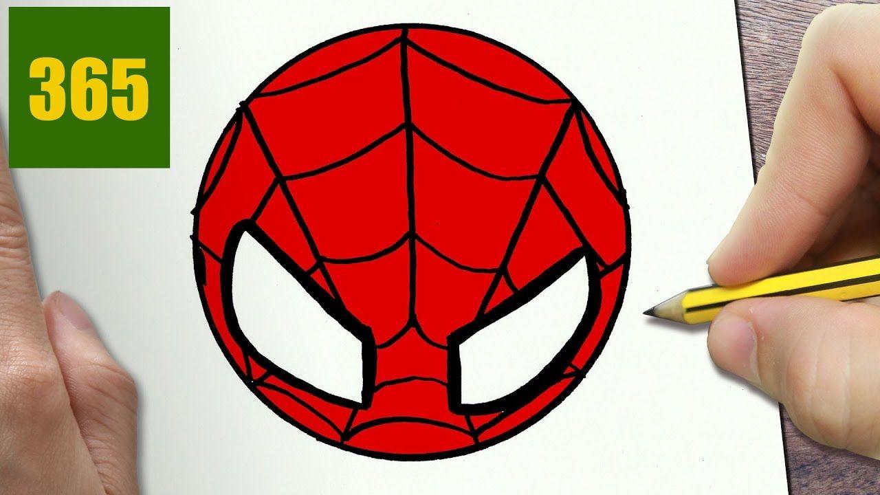 Easy Spider Logo - HOW TO DRAW A LOGO SPIDERMAN CUTE, Easy step by step drawing lessons