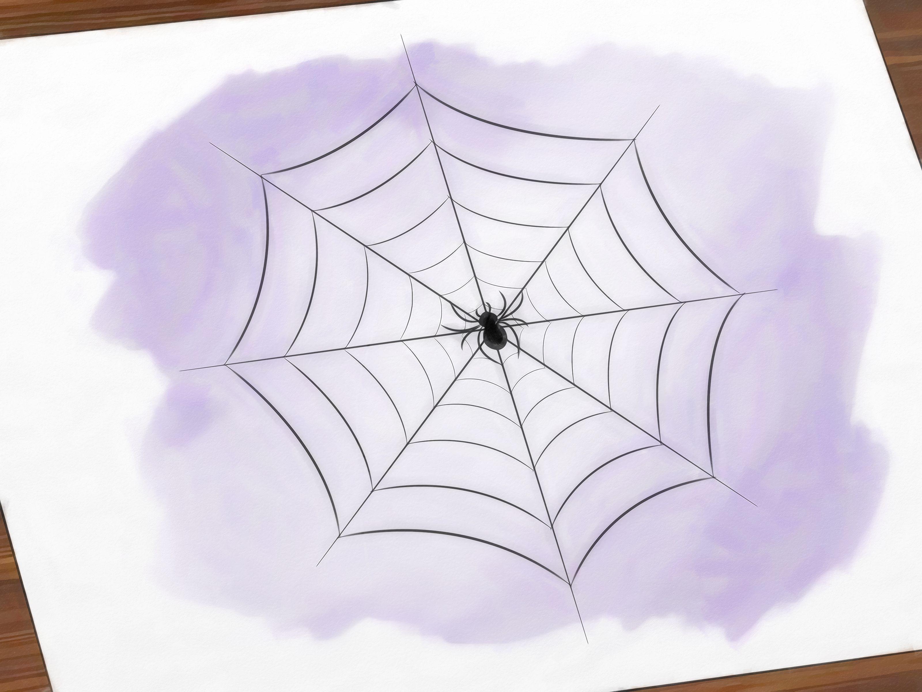 Easy Spider Logo - 3 Ways to Draw a Spider Web - wikiHow