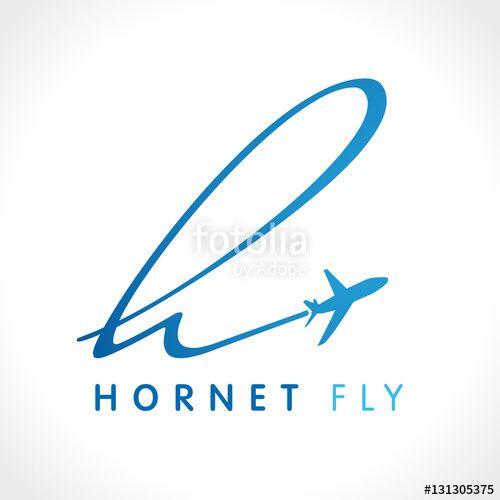 Letter H Company Logo - H hornet travel company logo. Airline business travel logo design ...