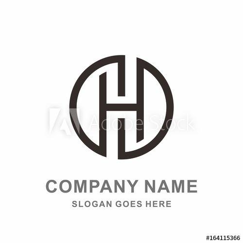 Letter H Company Logo - Monogram Letter H Geometric Infinity Circle Architecture Interior