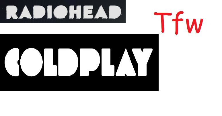 Radiohead Logo - LP9 logo and Coldplay's old logo