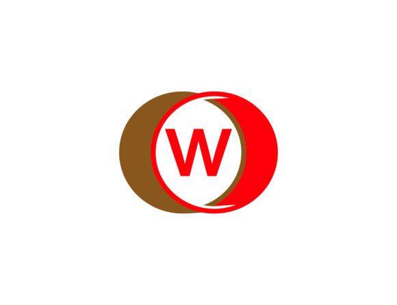 Red Letter w Logo - Circle and letter W logo Graphic