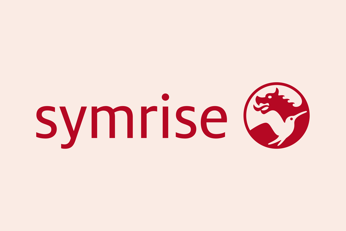 White with Red Center Logo - Logo: Symrise Brands