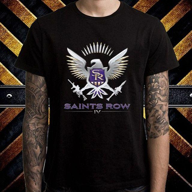 New Saints Logo - Crazy T Shirts Design O Neck New Saints Row Logo Adventure Video ...