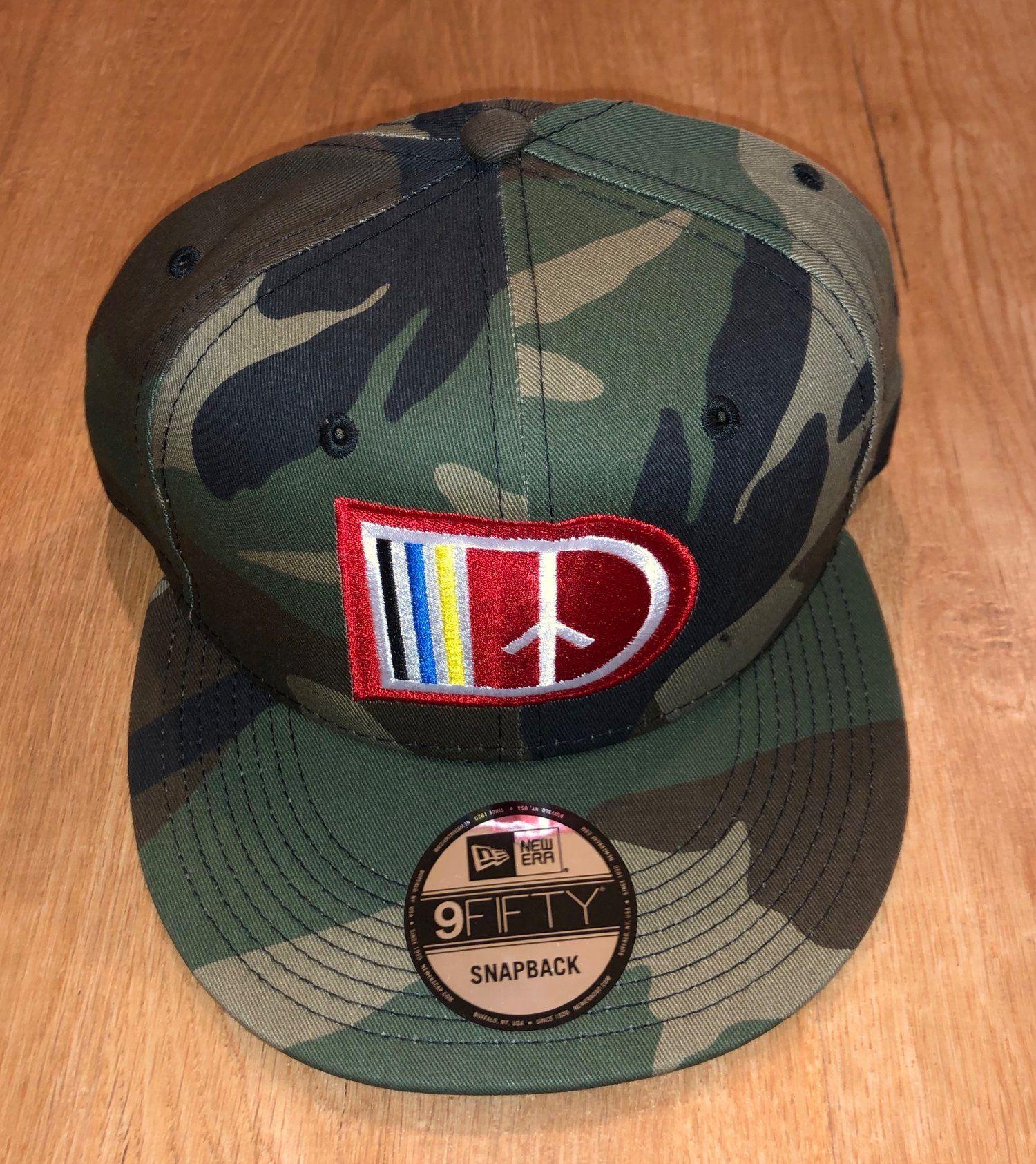 Camouflage D Logo - Camo D Logo Snapback in Red