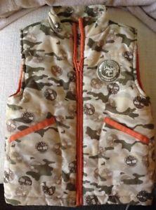 Camouflage D Logo - Timberland Puffer Vest Kids Size 5 Camouflaged Logo & Orange color ...