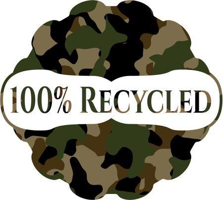 Camouflage D Logo - 100% Recycled camouflaged emblem