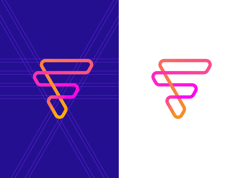 Purple F Logo - F
