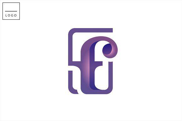 Purple F Logo - Letter F Logo Logo Templates Creative Market