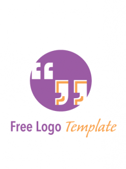 Purple F Logo - Folded F Logo. Free Logo Template