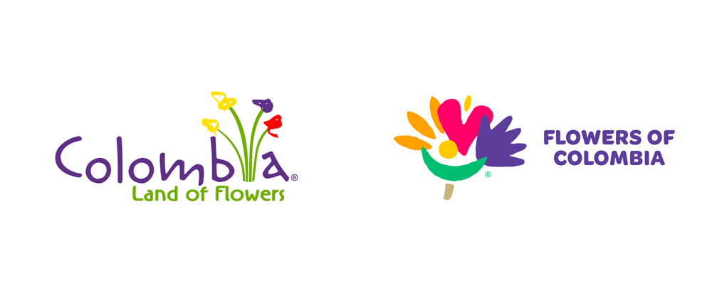 Flower Brand Logo - Brand New: New Logo and Identity for Flowers of Colombia